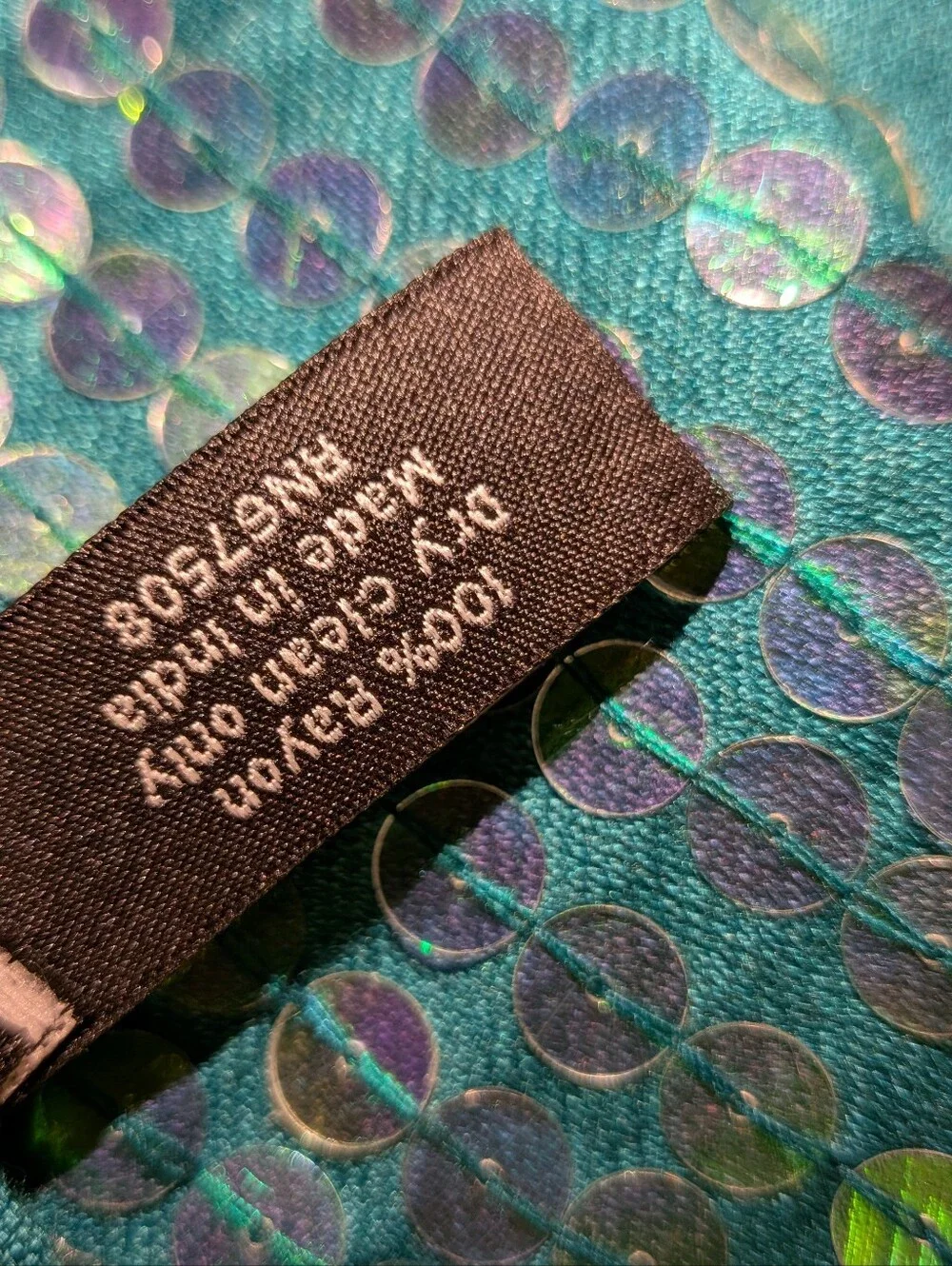 Jones New York Teal Sequined Fringe Scarf - Elegant Home Accents Accessory
